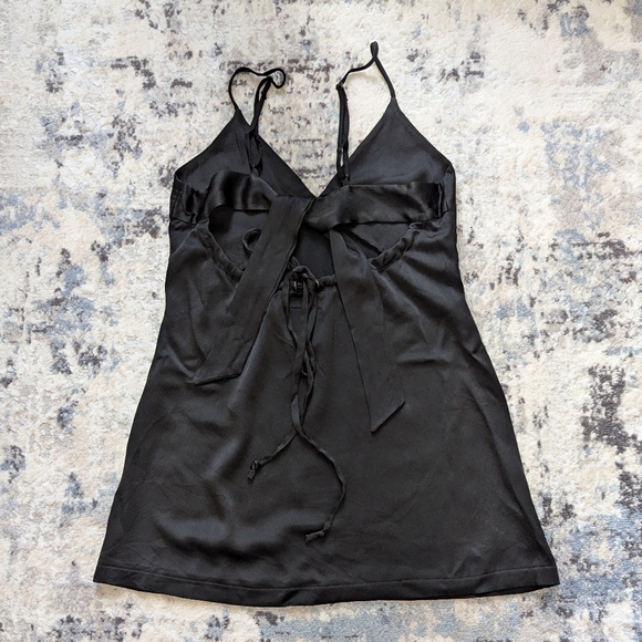 Little Black Dress: Spaghetti Mini Satin - Picture 4 of 5